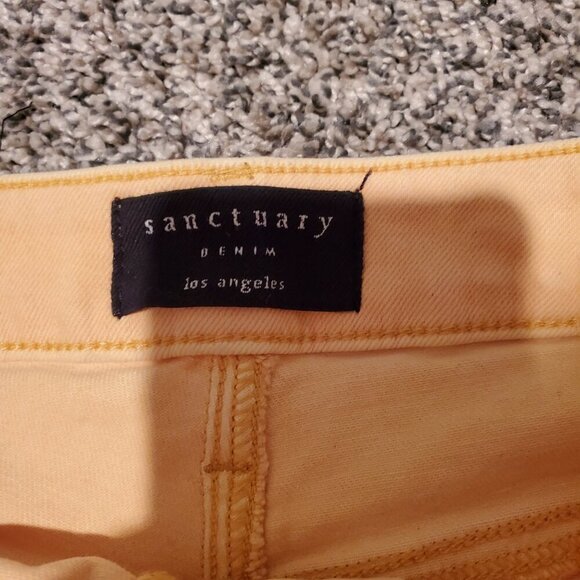 Sanctuary Anthropologie Fearless High Rise Denim Shorts Desert Marigold 28 - Picture 2 of 5